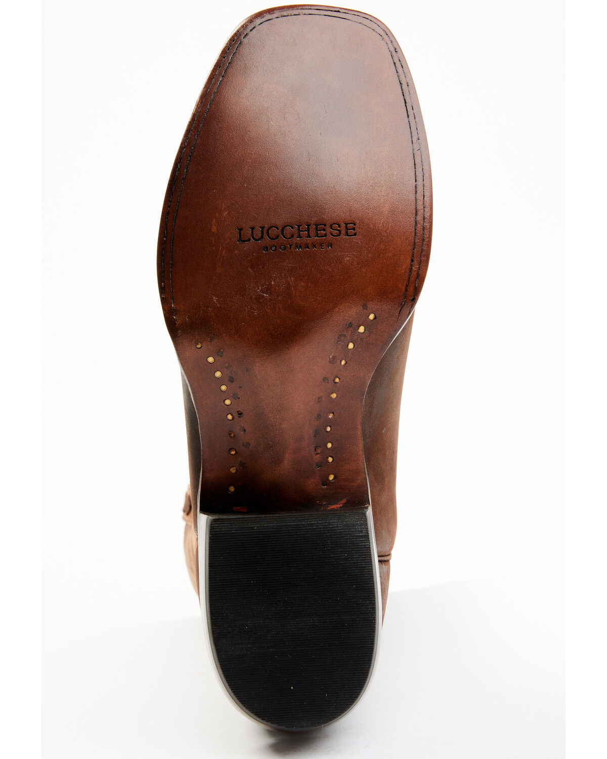 Image #7 - Lucchese Men's Gordon Western Boots - Broad Square Toe, Chocolate, hi-res