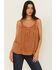 Image #1 - A.T.A.P Women's Fringe Front Tank, Mustard, hi-res