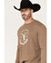 Cody James Men's Stay Free Logo Graphic Long Sleeve T-Shirt, Brown, hi-res