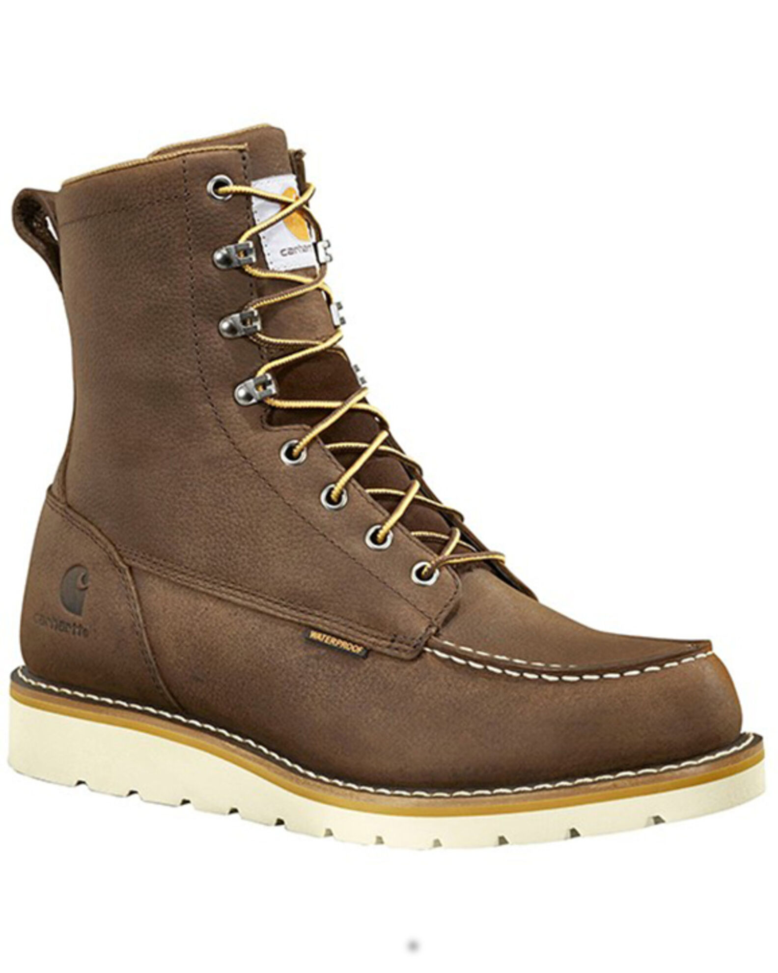 Carhartt Men s WP Soft Toe 8 Lace Up Wedge Work Boots Moc Toe Country Outfitter