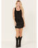 Image #3 - Idyllwind Women's Bosley Coated Lace-Up Mini Dress, Black, hi-res