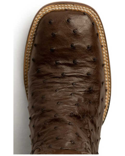 Image #12 - Ferrini Men's Cognac Full Quill Ostrich Western Boots - Broad Square Toe, Chocolate, hi-res