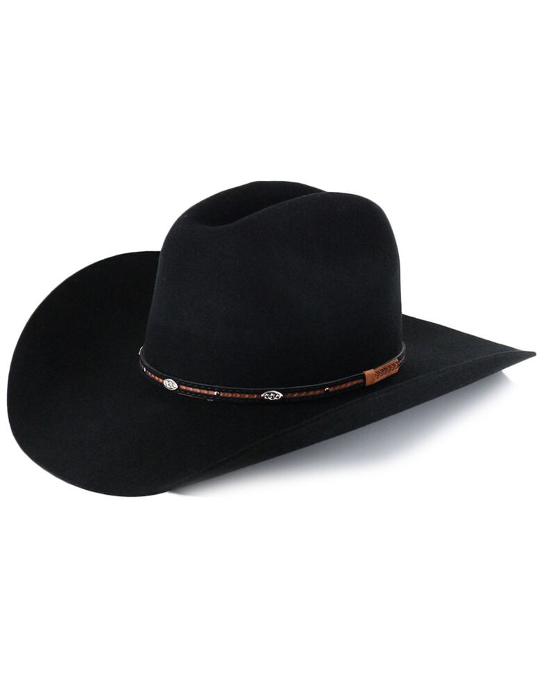 Cody James Men's Lamarie 3X Wool Felt Cowboy Hat, Black, hi-res