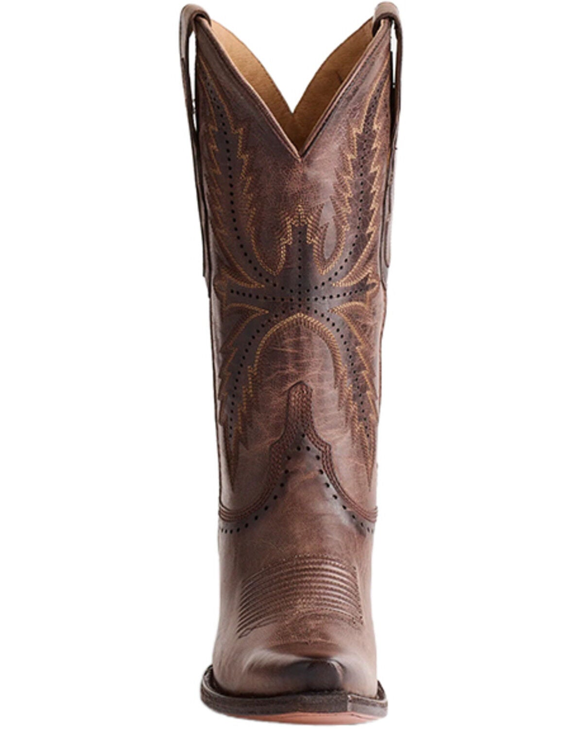 Image #3 - Lucchese Women's Marcella Western Boots - Snip Toe, Brown, hi-res