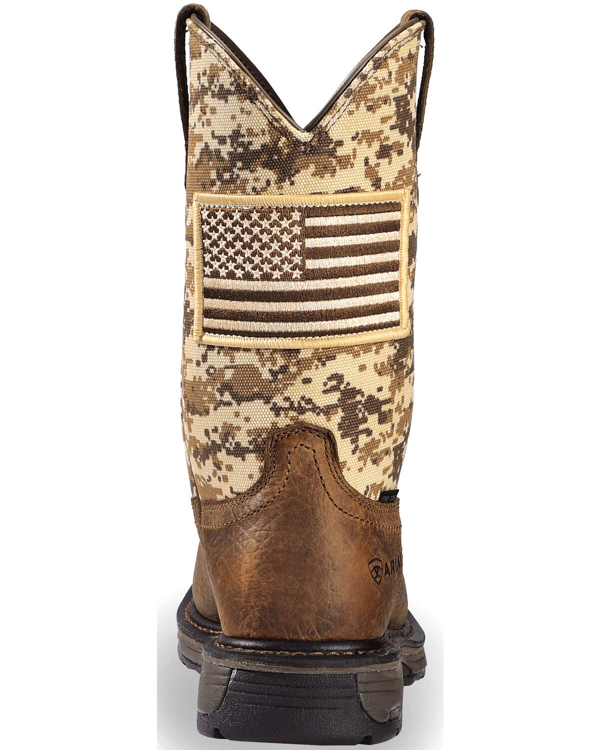 Image #7 - Ariat Men's WorkHog® Patriot Western Boots - Steel Toe, Brown, hi-res