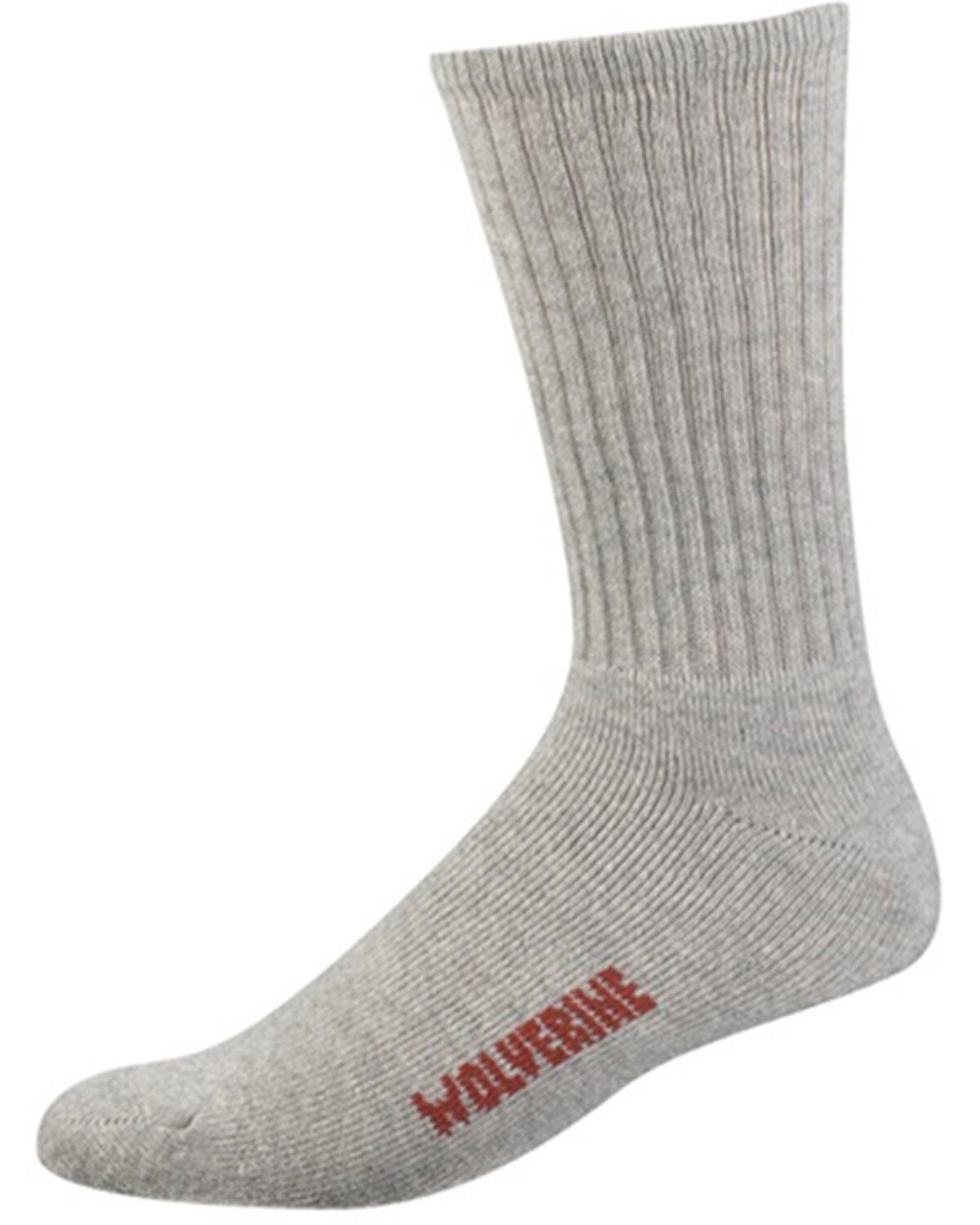 Image #1 - Wolverine Men's 4 Pack Work Socks, Grey, hi-res