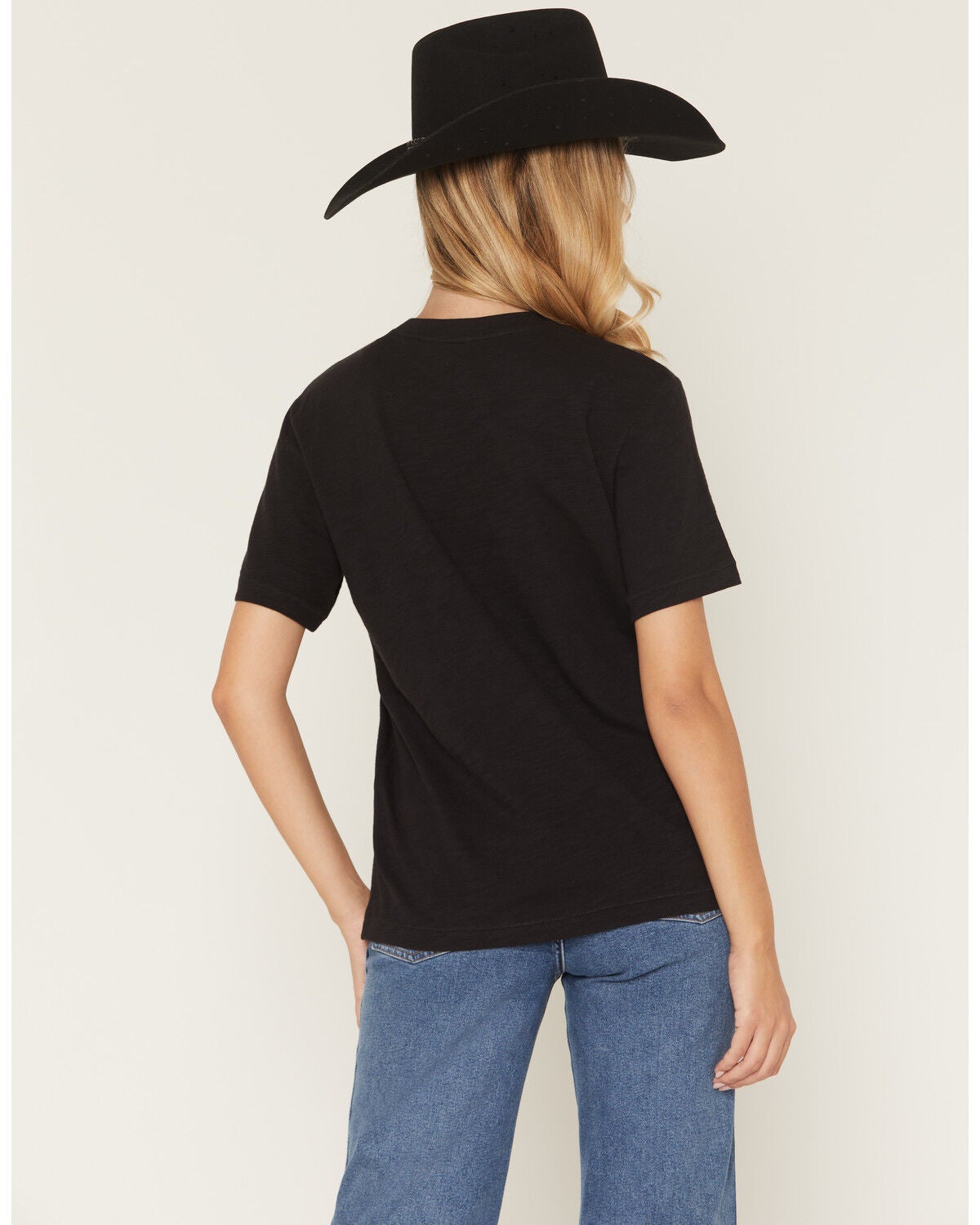 Image #4 - Shyanne Women's Drink Whiskey Kiss Cowboys Short Sleeve Graphic Tee, Black, hi-res