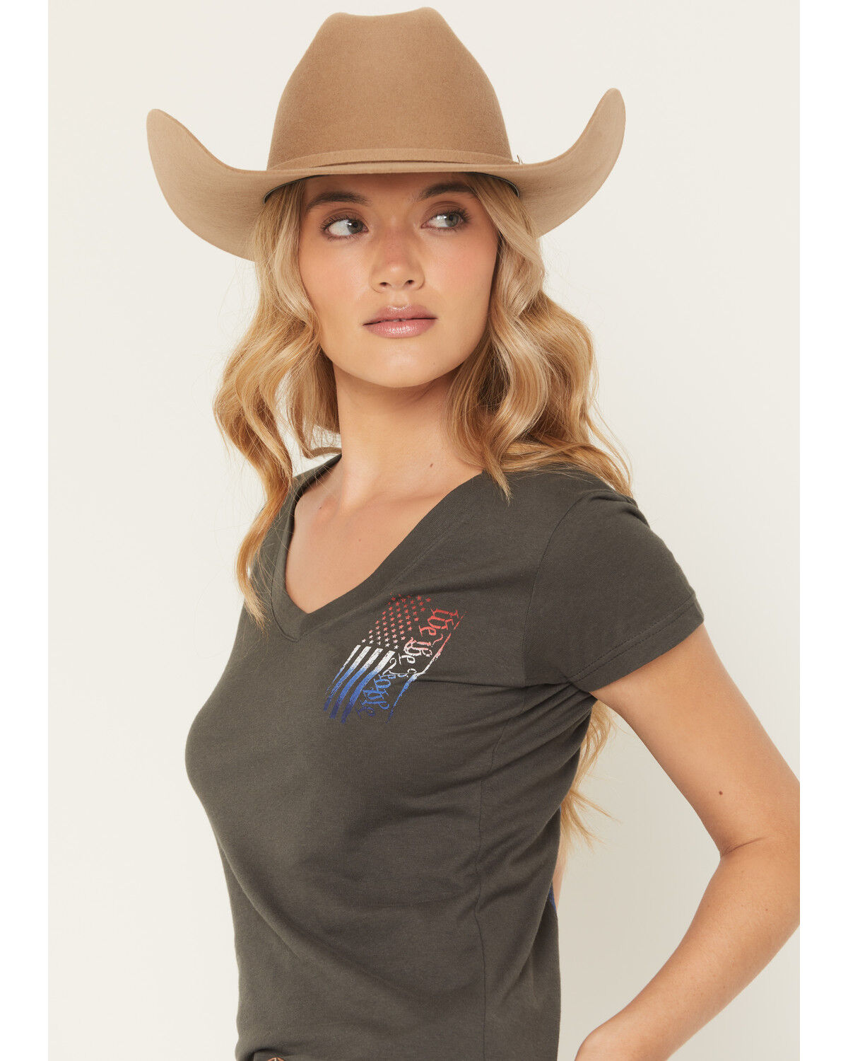 Image #3 - Howitzer Women's We The Free Short Sleeve Graphic Tee, Grey, hi-res