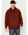 Image #1 - Hawx Men's Embossed Hooded Sweatshirt, Dark Red, hi-res