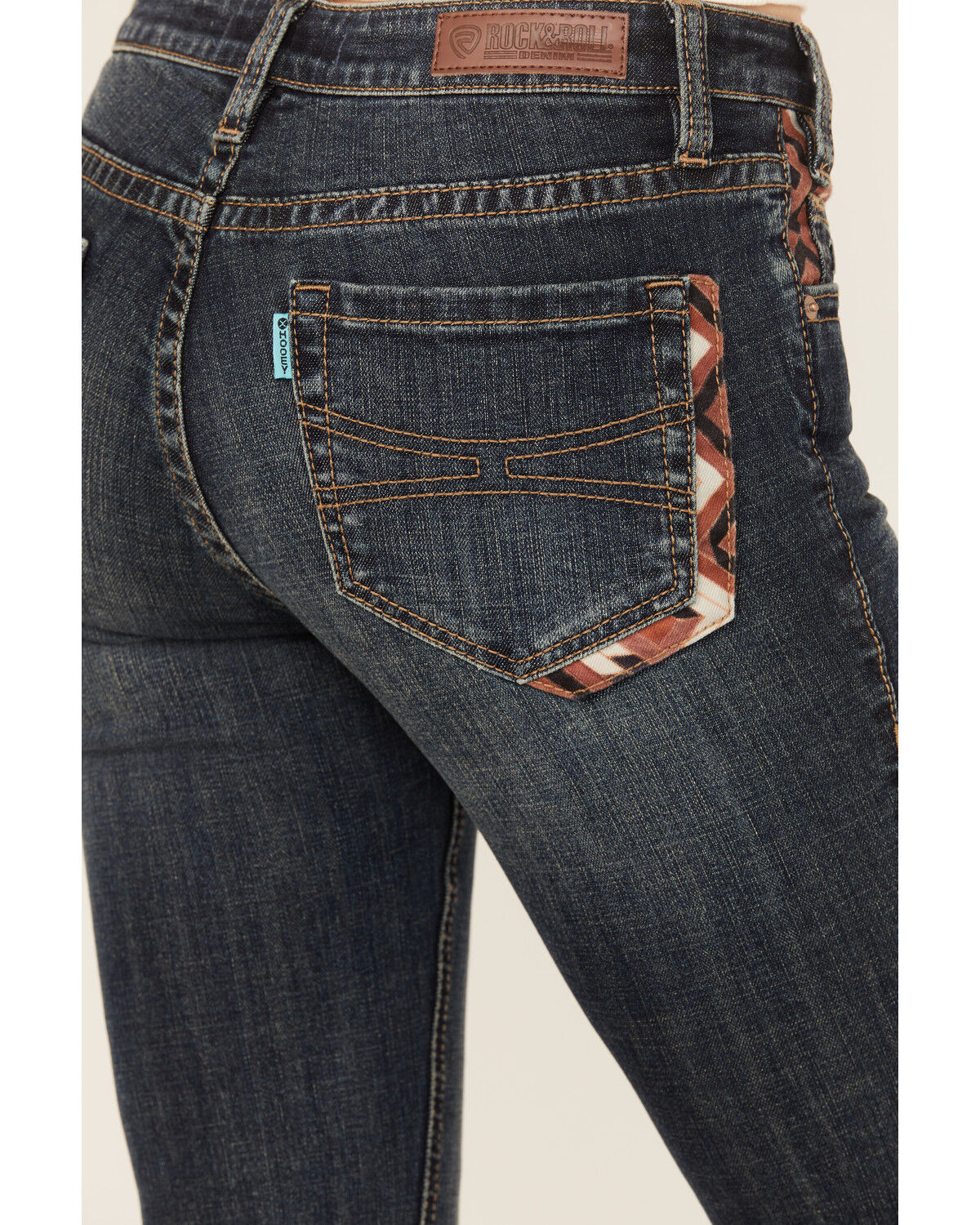 Image #4 - Hooey by Rock & Roll Denim Women's Dark Wash High Rise Stretch Baby Flare Jeans, Dark Wash, hi-res