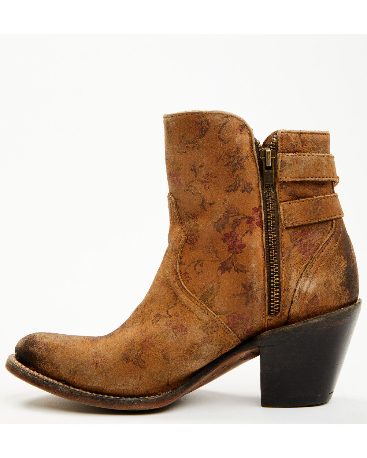 Image #5 - Lucchese Women's Handmade 1883 Catalina Booties - Round Toe, Brown, hi-res