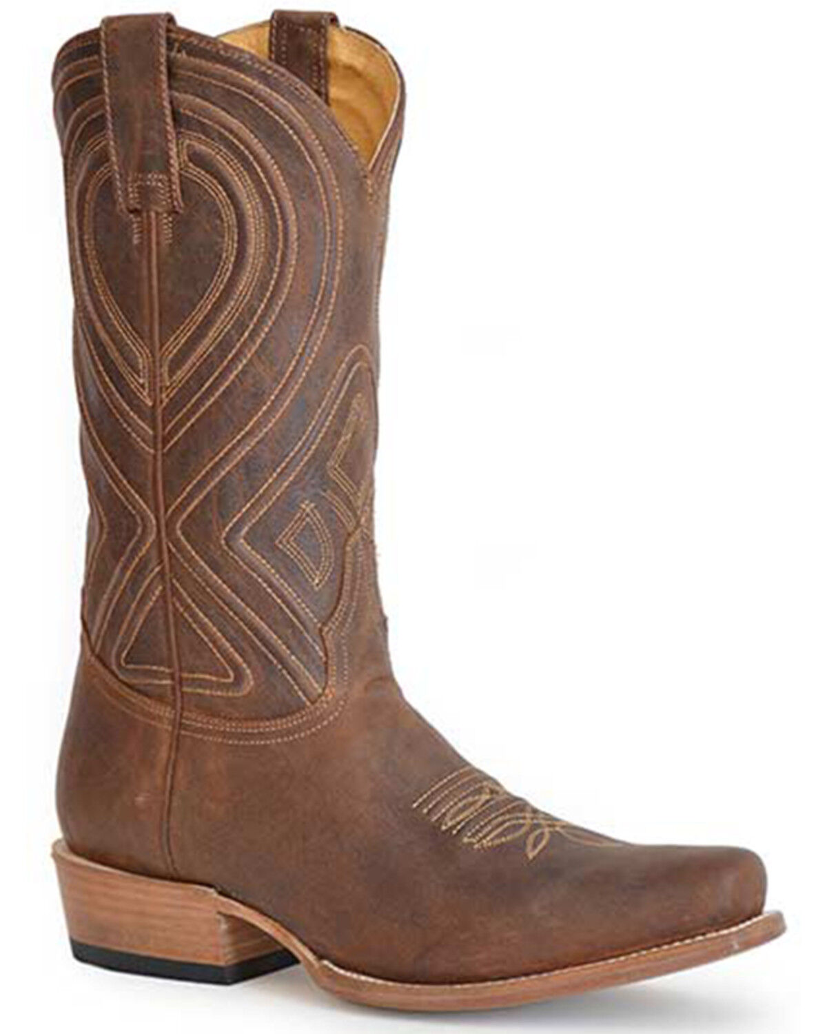 Image #1 - Stetson Men's Mossman Tall Western Boots - Square Toe, Brown, hi-res