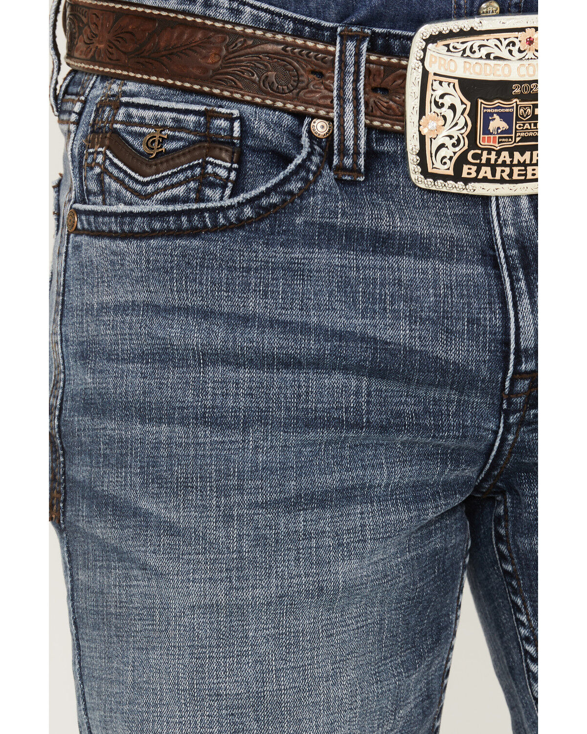 Image #2 - Cody James Men's Peacemaker Stretch Regular Bootcut Jeans, Dark Medium Wash, hi-res