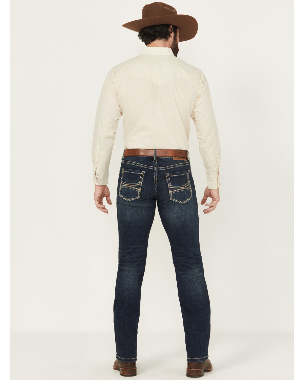 Image #3 - Hooey by Rock & Roll Denim Men's Revolver Dark Wash Slim Straight Reflex Stretch Denim Jeans, Dark Wash, hi-res