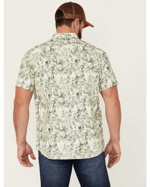 Image #4 - North River Men's Floral Print Short Sleeve Button Down Western Shirt , Green, hi-res