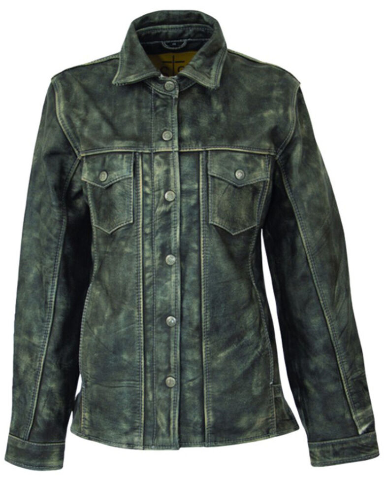 STS Ranchwear Women's Steele Grey Ranch Hand Leather Jacket - Plus , Steel, hi-res