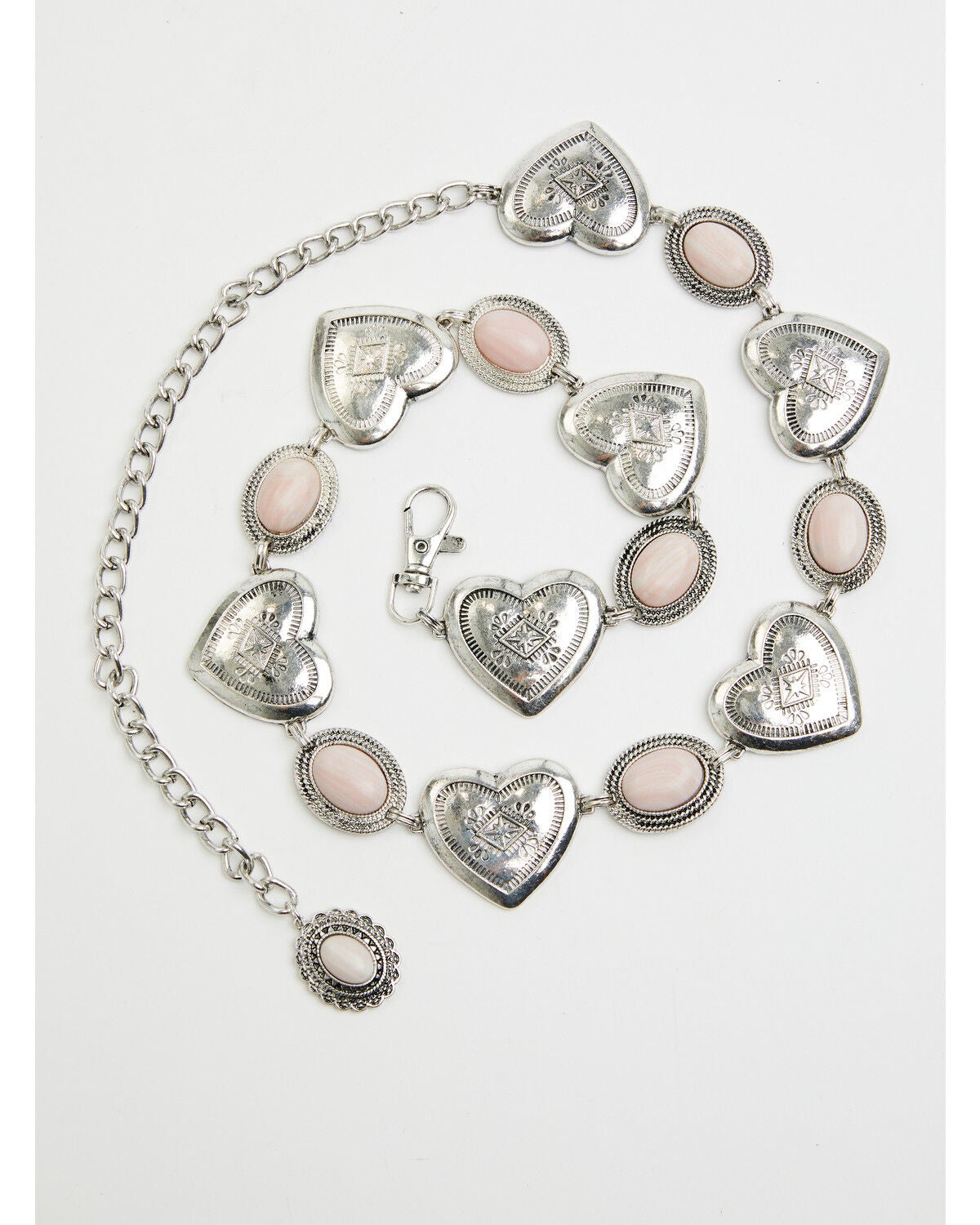 Image #2 - Shyanne Women's Heart Concho Chain Belt, Silver, hi-res