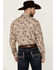 Image #4 - Roper Men's Vintage Cowboy Print Long Sleeve Snap Western Shirt, Navy, hi-res