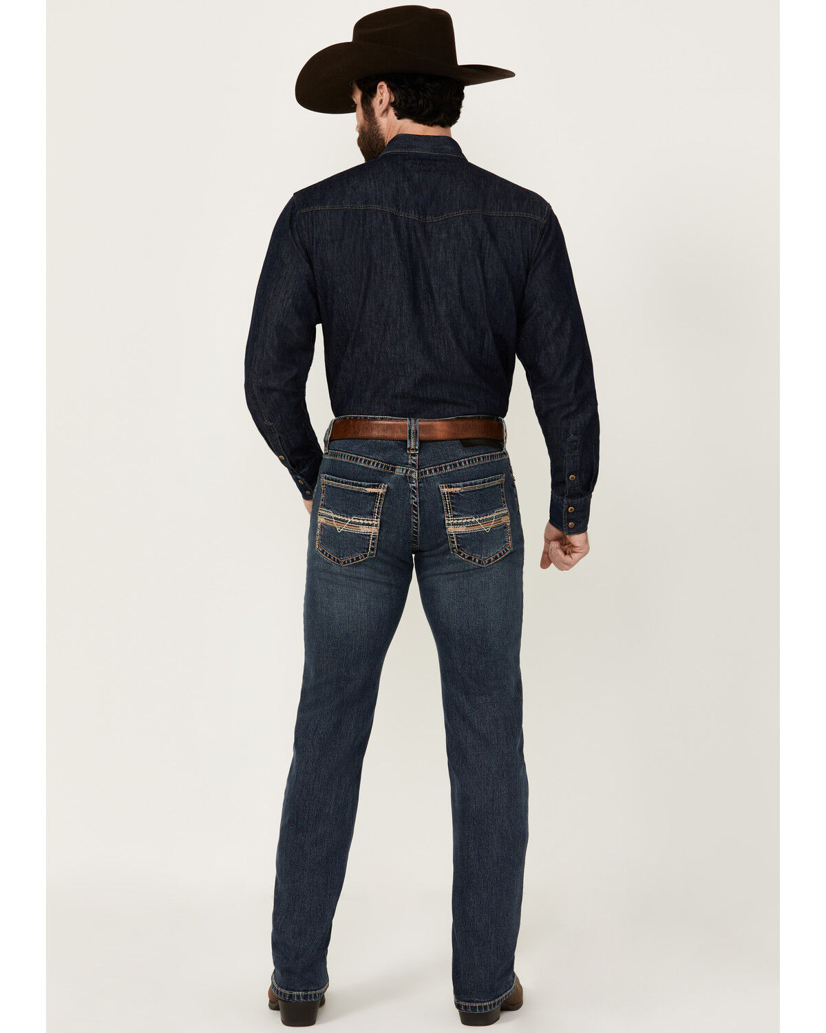 Image #3 - Rock & Roll Denim Men's Revolver Medium Wash Slim Straight Stretch Denim Jeans, Medium Wash, hi-res