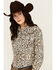 Image #2 - Cowgirl Hardware Women's Leopard Print Long Sleeve Snap Western Shirt, Natural, hi-res