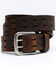 Hawx® Men's Double Perforated Work Belt, Brown, hi-res