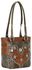 Image #1 - American West Desert Flower Zip Top Tote, Tan, hi-res