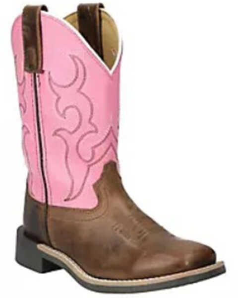 Smoky Mountain Girls' Jasmine Western Boots - Broad Square Toe , Brown, hi-res