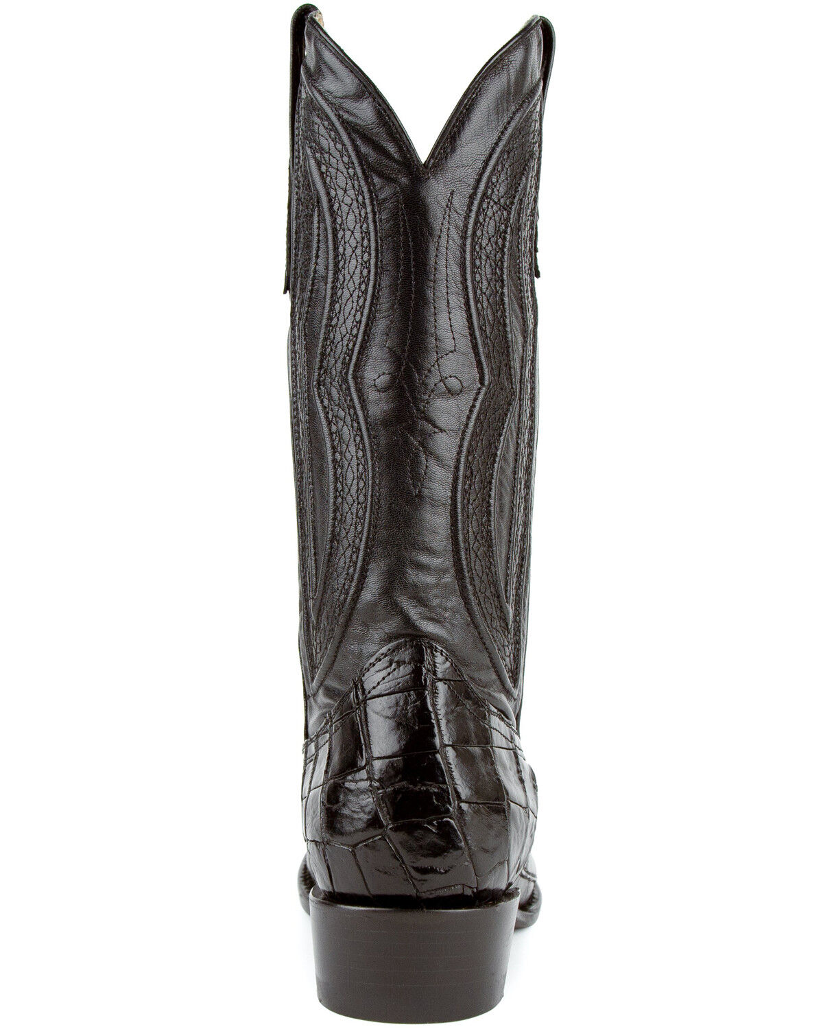 Image #3 - Ferrini Men's Stallion Alligator Belly Western Boots - Round Toe, Black, hi-res