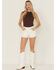 Image #1 - Levi's Women's 501® Original Disco Nights High Rise Stretch Denim Shorts, White, hi-res