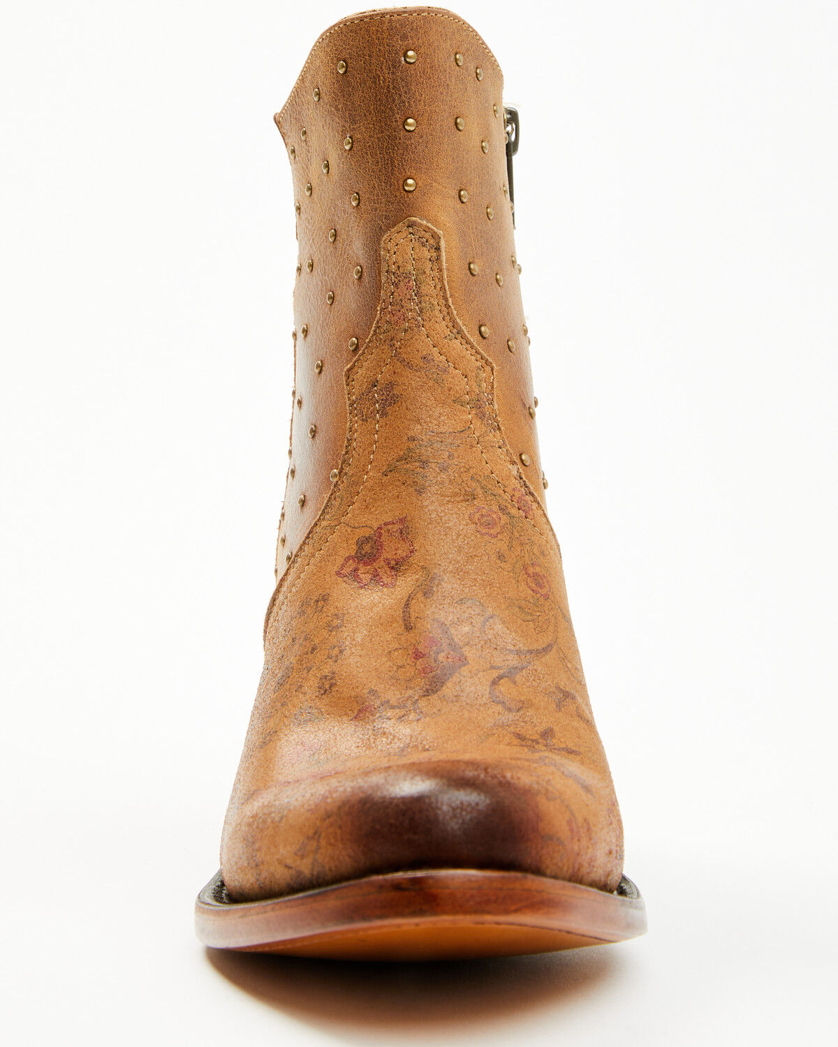 Image #4 - Lucchese Women's Harley Fashion Booties - Round Toe, Tan, hi-res