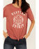 Image #3 - Shyanne Women's Western Spirit Tie Front Short Sleeve Graphic Tee, Rust Copper, hi-res