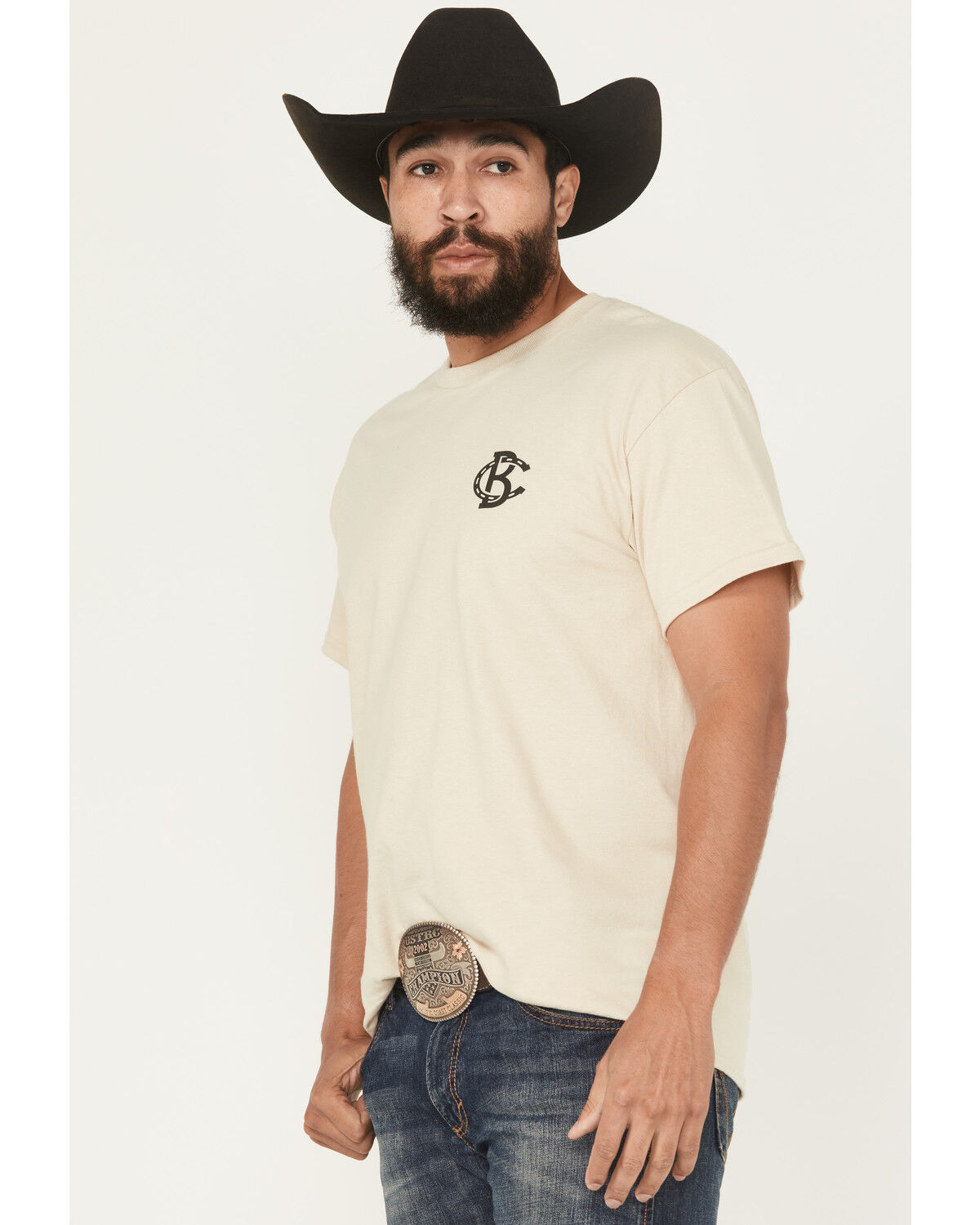 Image #4 - Bucking Chutes Men's Wanna Dance Short Sleeve Graphic T-Shirt, Sand, hi-res