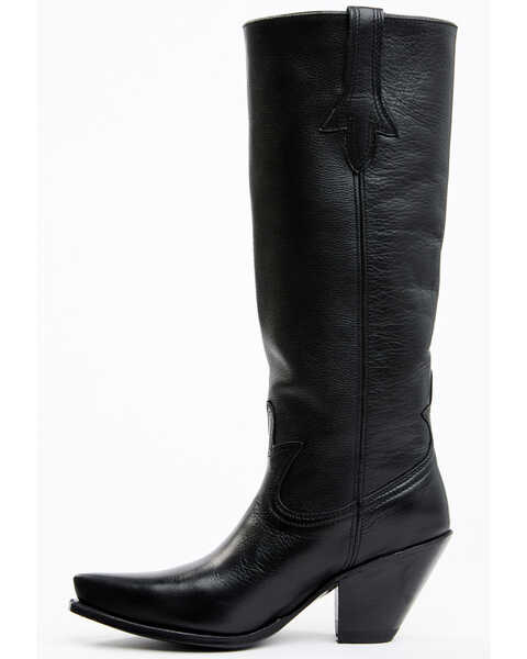 Image #3 - Sendra Women's Diana Slouch 15" Pull On Western Boots - Snip Toe , Black, hi-res