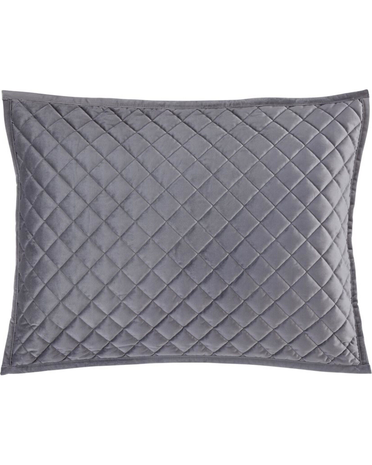 Image #1 - HiEnd Accents King Diamond Quilted Shams, Grey, hi-res