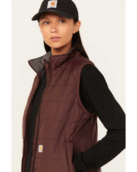 Image #2 - Carhartt Women's Rain Defender® Relaxed Fit Lightweight Insulated Vest , Wine, hi-res