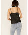 Image #3 - Patrons of Peace Women's Dot Print Neck Trim Cami, Black, hi-res