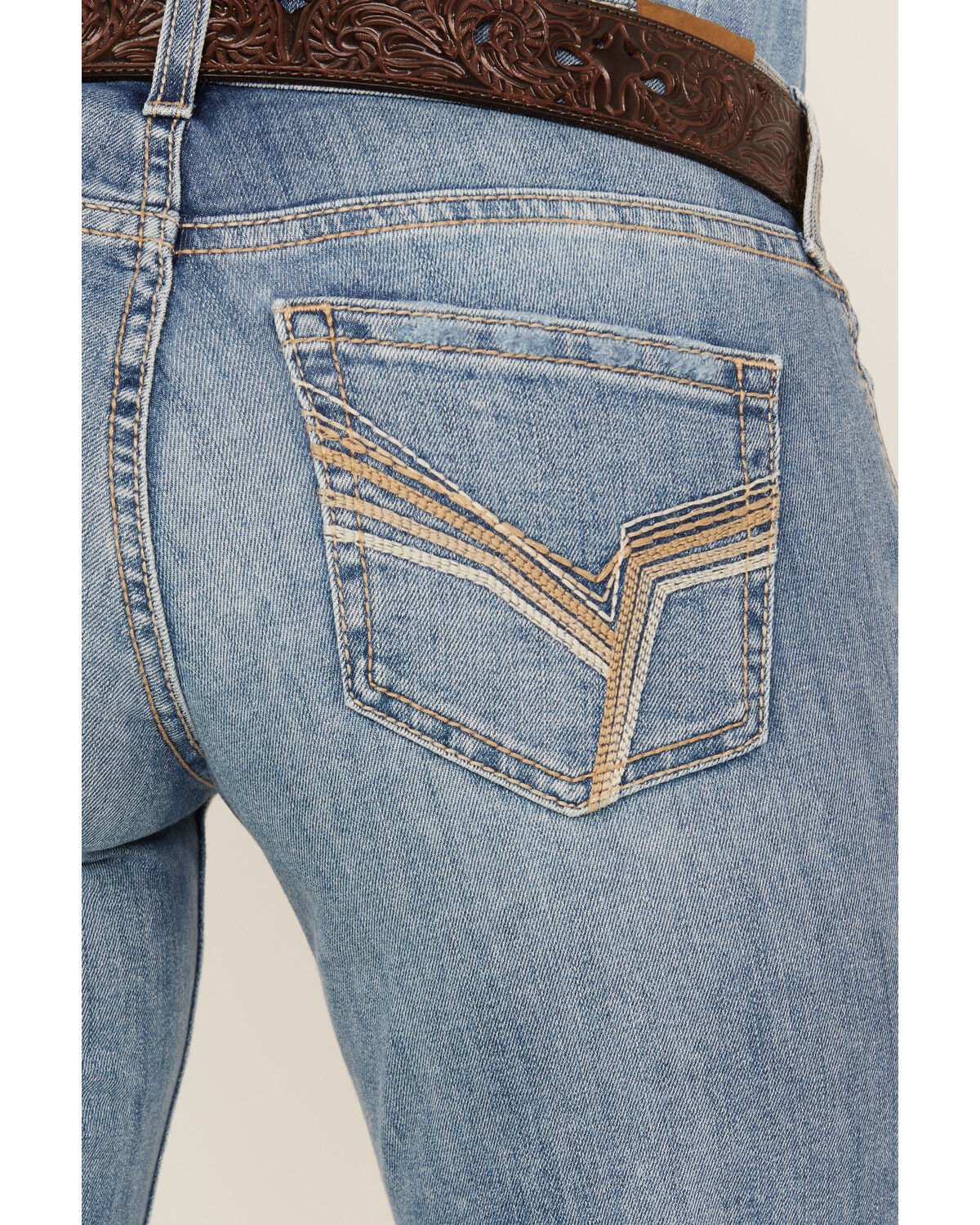 Image #4 - Ariat Women's Trouser Mid Rise Jacqueline Philadelphia Jeans, Medium Wash, hi-res