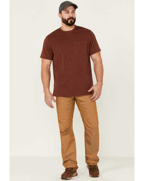 Image #2 - Brothers and Sons Men's Basic Short Sleeve Pocket T-Shirt , Red, hi-res