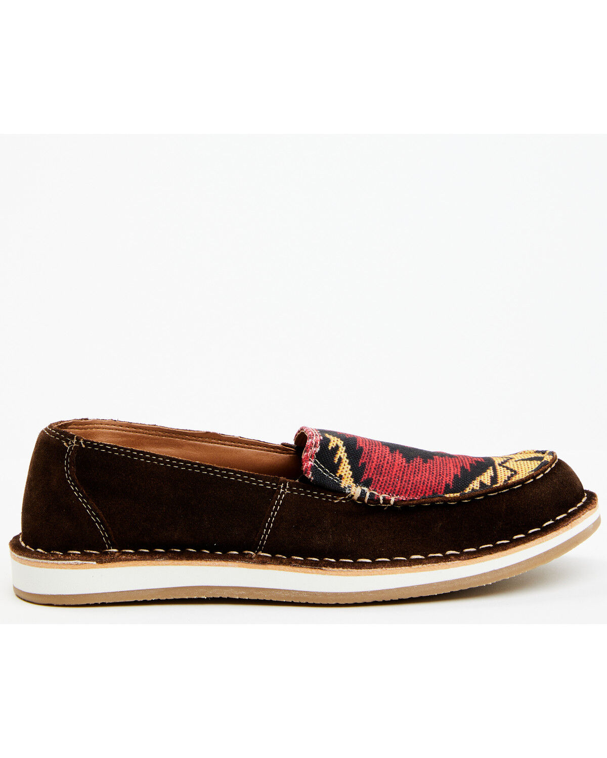Image #2 - Myra Bag Women's Auburn Southwestern Slip-On Shoe - Moc Toe, Brown, hi-res