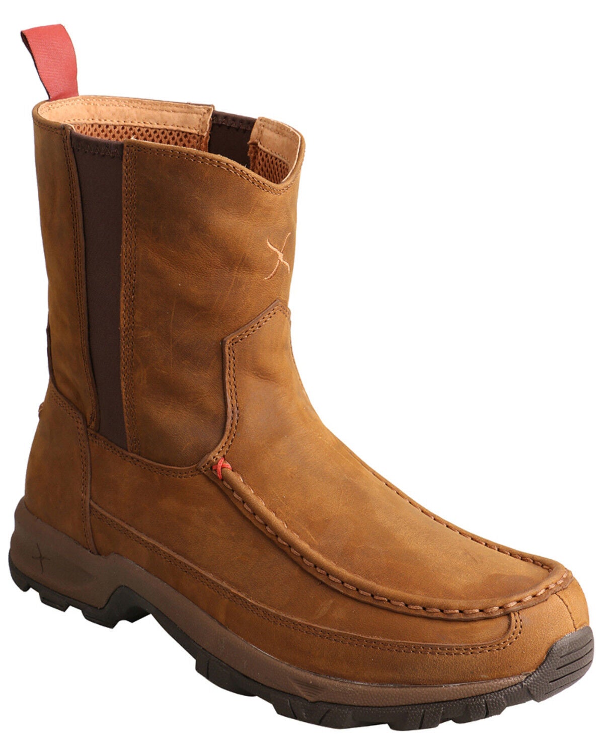 Twisted X Men's Pull On Hiker Boots - Soft Toe, Brown, hi-res