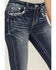 Image #4 - Grace in LA Women's Medium Wash Mid Rise Geo Pocket Stretch Bootcut Jeans, Medium Wash, hi-res