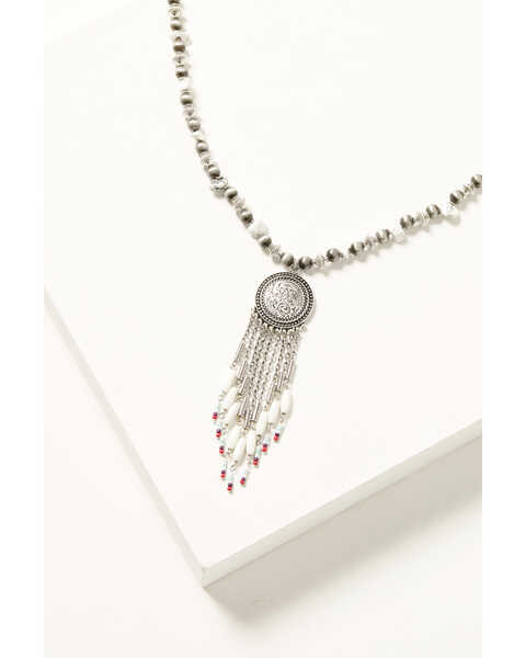 Cowgirl Confetti Women's Beaded Fringe Spice of Life Necklace, Silver, hi-res