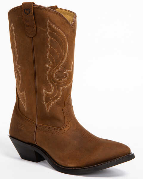 Image #1 - Shyanne Women's Donna Embroidered Leather Western Boots - Medium Toe, Brown, hi-res
