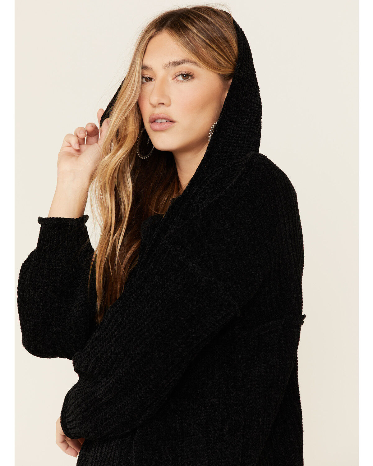 hooded henley sweater