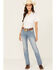 Image #3 - Ariat Women's Yara Light Wash Straight Stretch Denim Jeans, Light Wash, hi-res