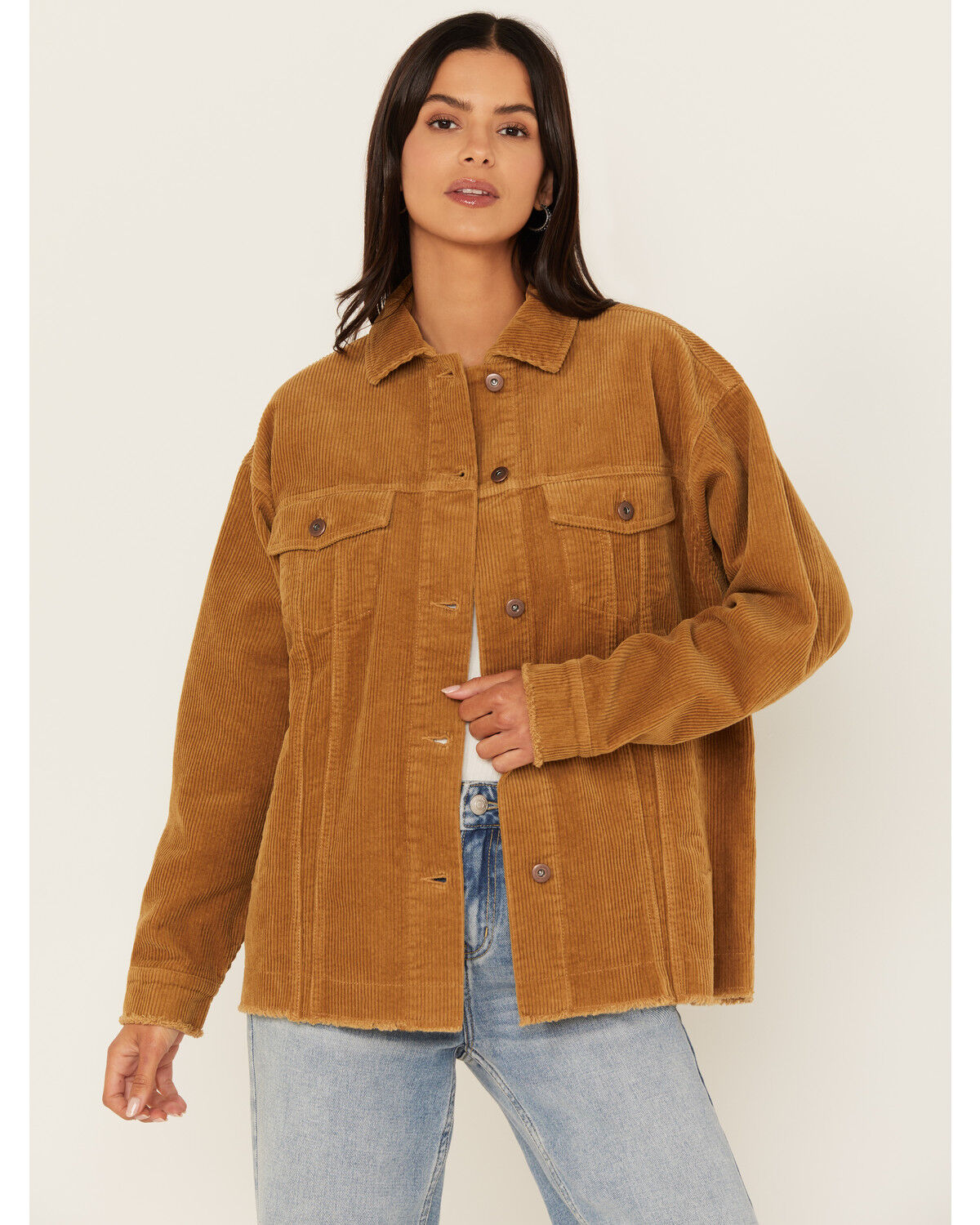 Image #1 - Cleo + Wolf Women's Corduroy Shacket, Bronze, hi-res