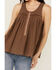 Image #3 - Cleo + Wolf Women's Betty Striped Print Tank Top, Sage, hi-res