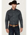 Image #1 - Cody James Men's Slingshot Geo Print Long Sleeve Button-Down Stretch Western Shirt, Navy, hi-res