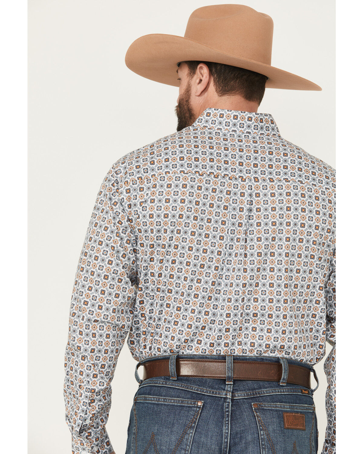 Image #4 - Cinch Men's Geo Print Long Sleeve Button-Down Western Shirt, , hi-res
