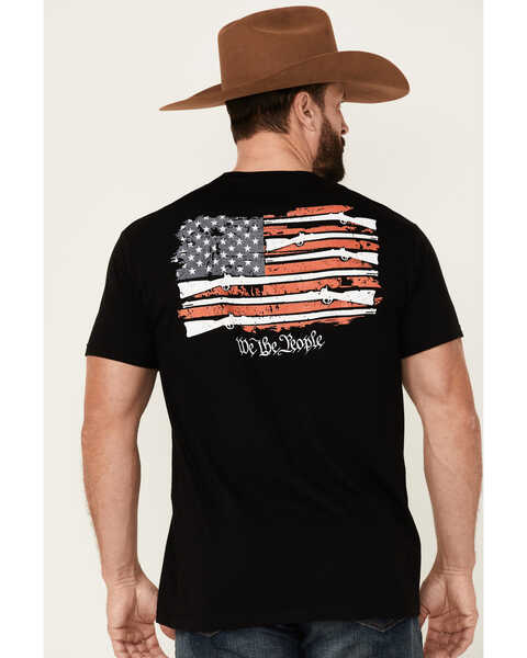 Image #4 - Howitzer Men's Standing Freedom Musket Graphic Short Sleeve T-Shirt , Black, hi-res